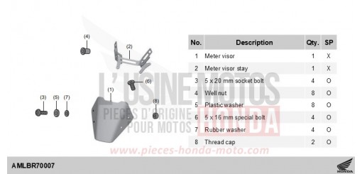 KIT,METER VISOR CB750AS de 2025